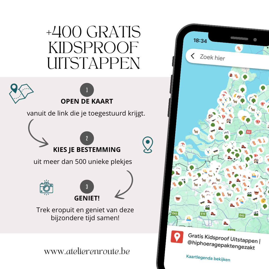 Meer dan 400 gratis kidsproof uitstappen uitstappen met kinderen door HipHoera gepakt & gezakt Google Maps kaart