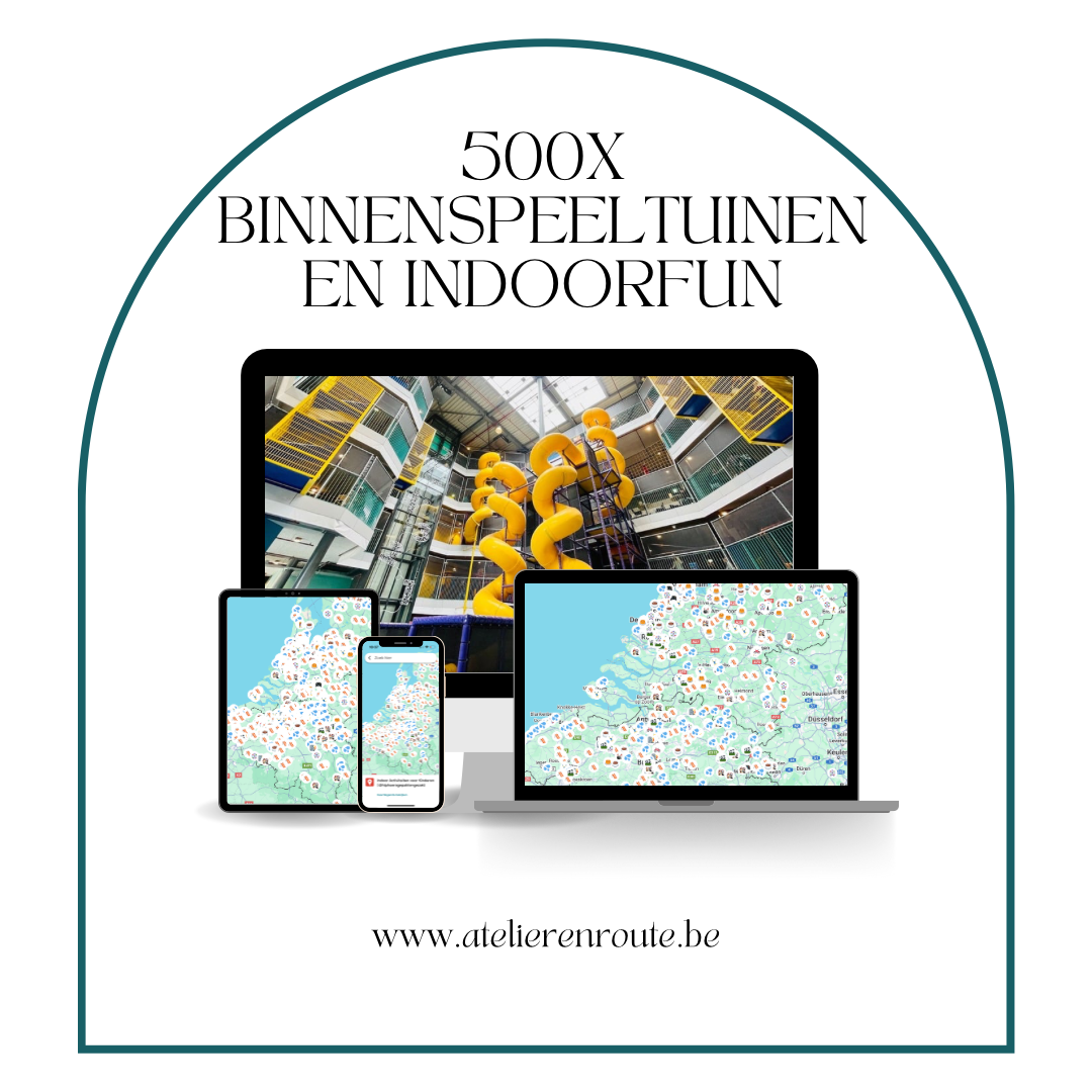 Meer dan 500 binnenspeeltuinen en indoorfun met kinderen door HipHoera gepakt & gezakt Google Maps kaart