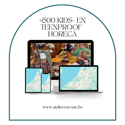 Meer dan 600 kids- en teenproof HORECA gelegenheden door HipHoera gepakt & gezakt Google Maps kaart