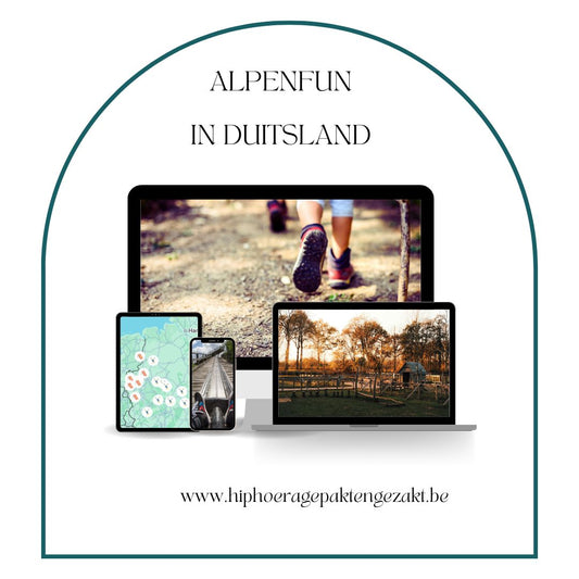 Google Maps-kaart met kindvriendelijke uitstapjes in Duitsland inclusief speeltuinen en rodelbanen.