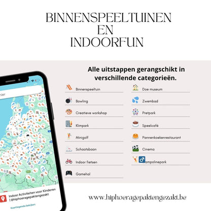 Meer dan 500 binnenspeeltuinen en indoorfun met kinderen door HipHoeragepaktengezakt Google maps kaart