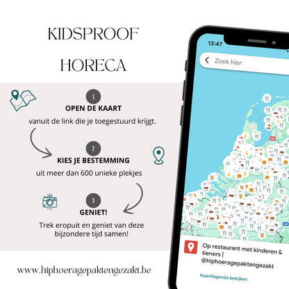 Google mapskaart kidsproof horeca kaart