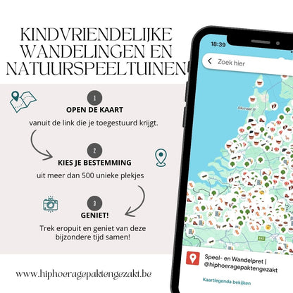 Interactieve Google mapskaart  kindvriendelijke wandelingen 