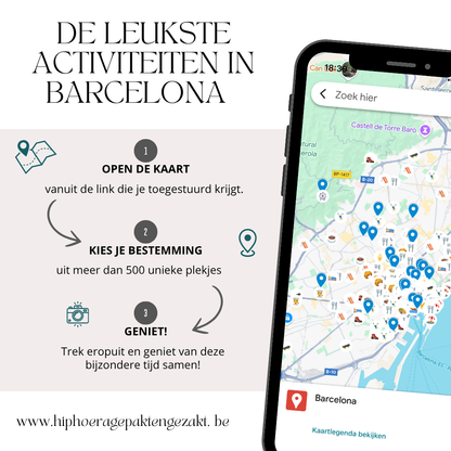 Interactieve kaart, de leukste plekjes in Barcelona voor tieners 