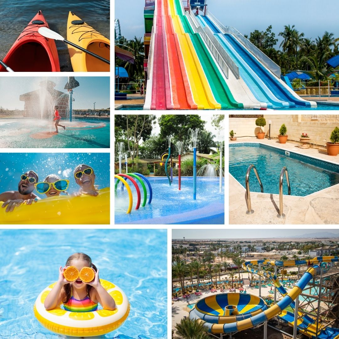 Zwembad, kano, waterpret 