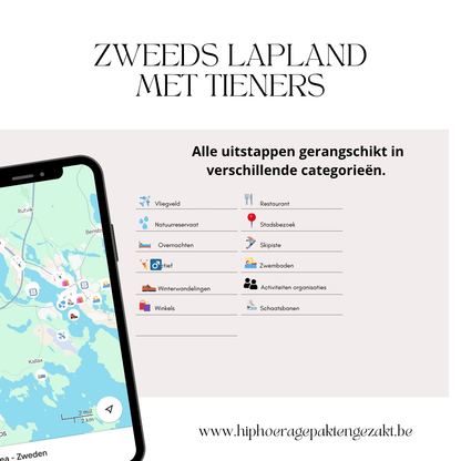 Google maps kaart Lapland met tieners 